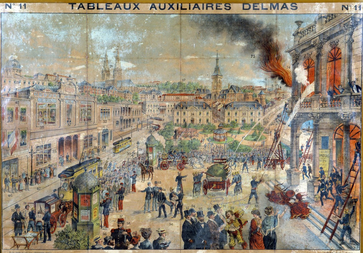 Şehirde yangın. SD. 19. baskı Delmas. by French School