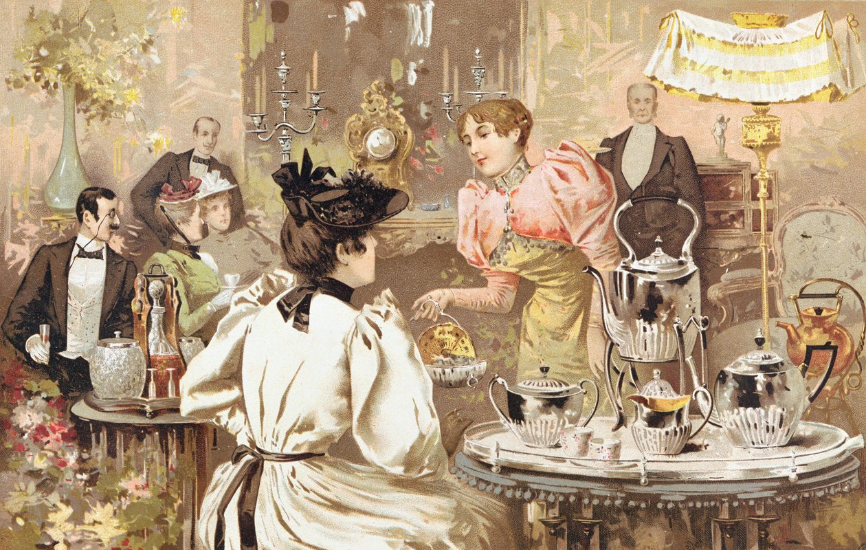 Five OClock Tea, Kirby, Beard & Co., rue Auber, Paris, 1893 için reklam by French School
