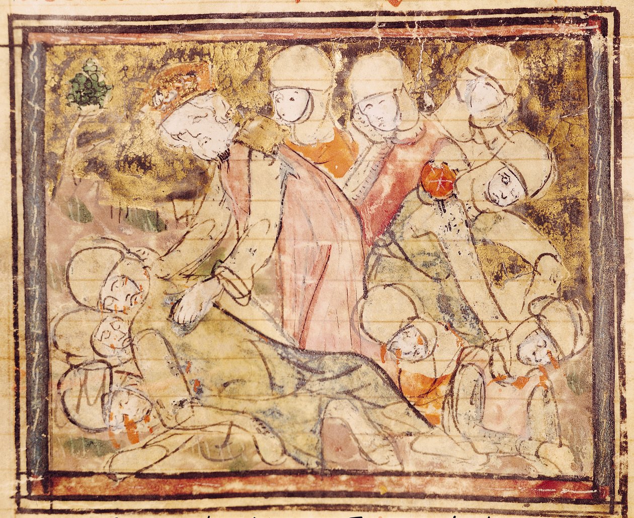 Fol.136v Charlemagne (742-814) Roland Dead