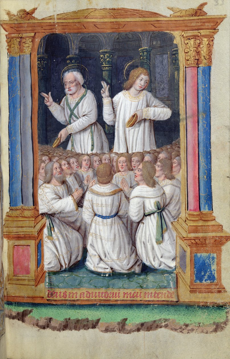 Fol.33r St. Peter ve St. John, Heures a lUsage de Rome'dan Sadıklara Teşvik Ediyor by French School