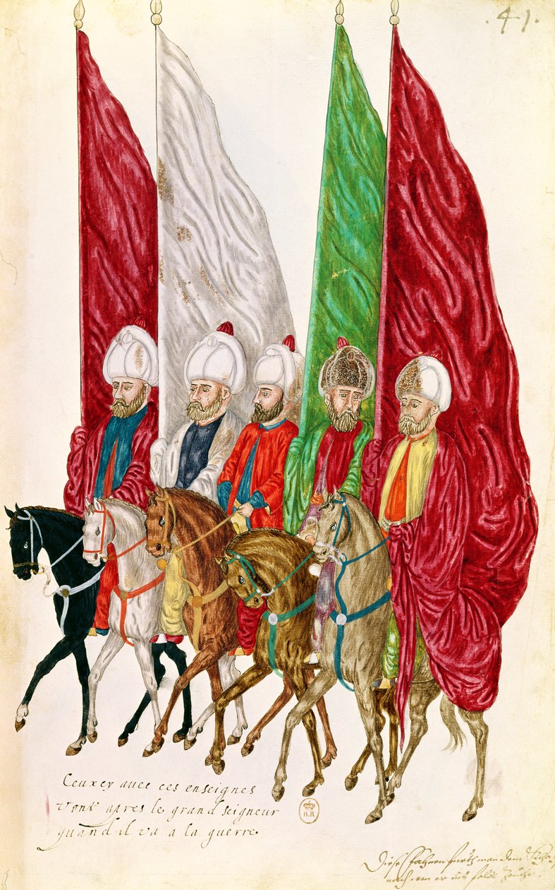 Fol. 41 Senyörden Savaşa Kadar Standartlara Sahip Adamlar, 