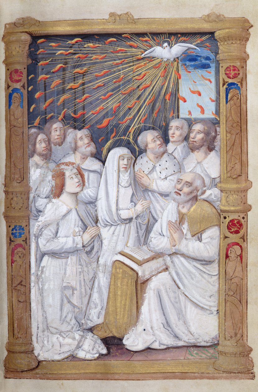 Fol. 48 r Pentekost, Saatler Roma