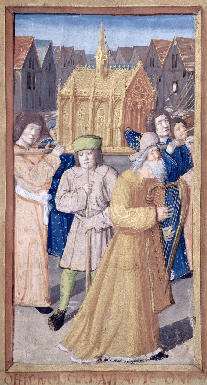 Fol.56r David ve Ahit Sandığı, Heures a lUsage de Rome'dan by French School