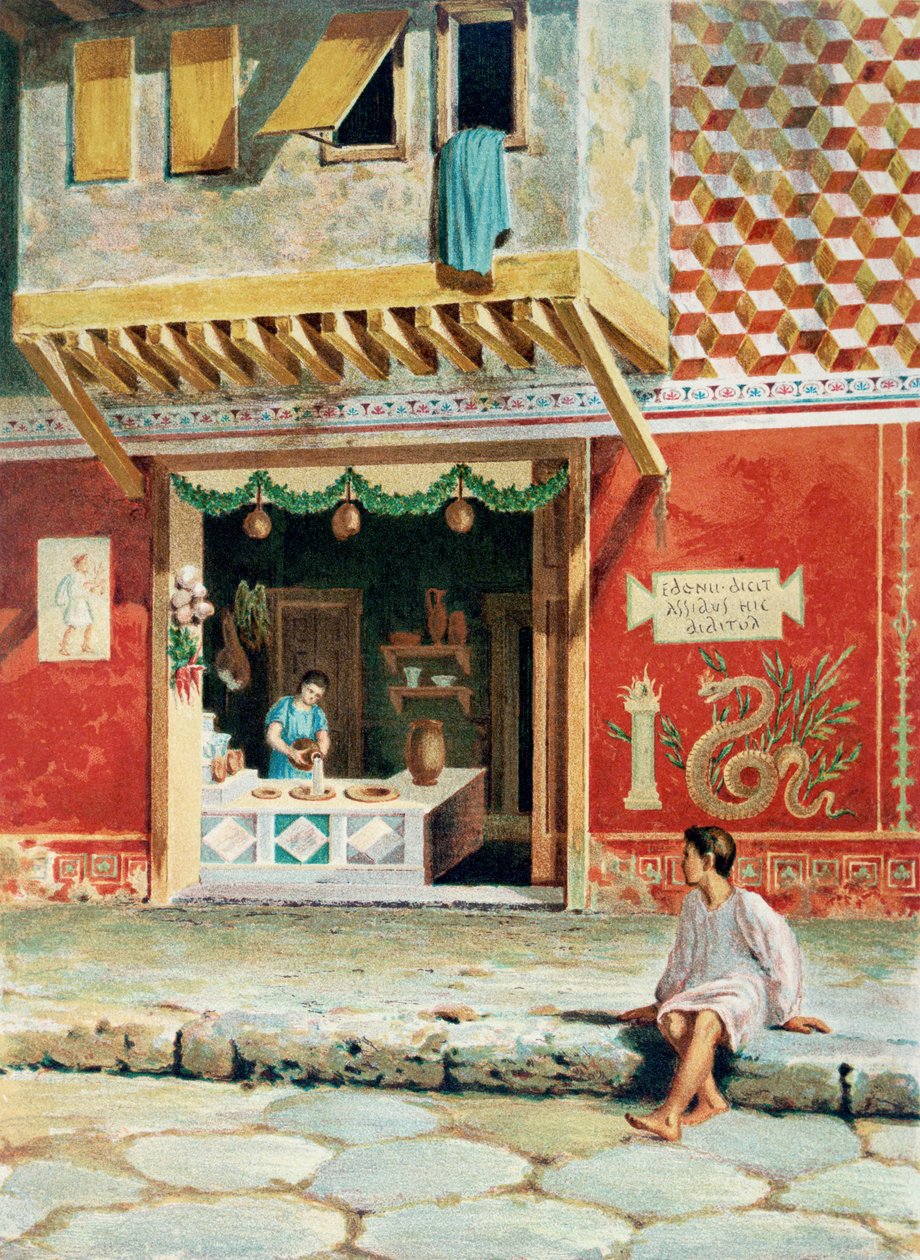 Yiyecek dükkanı, Pompei by French School
