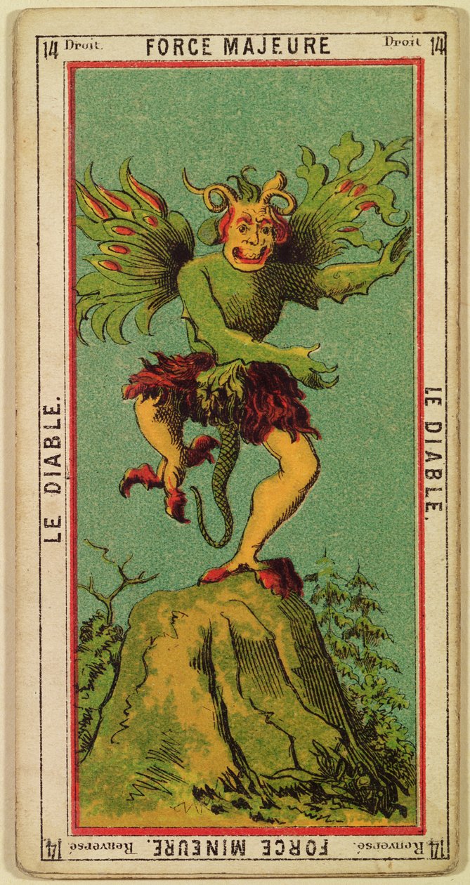 Mücbir Sebep, Şeytan tarot kartı by French School