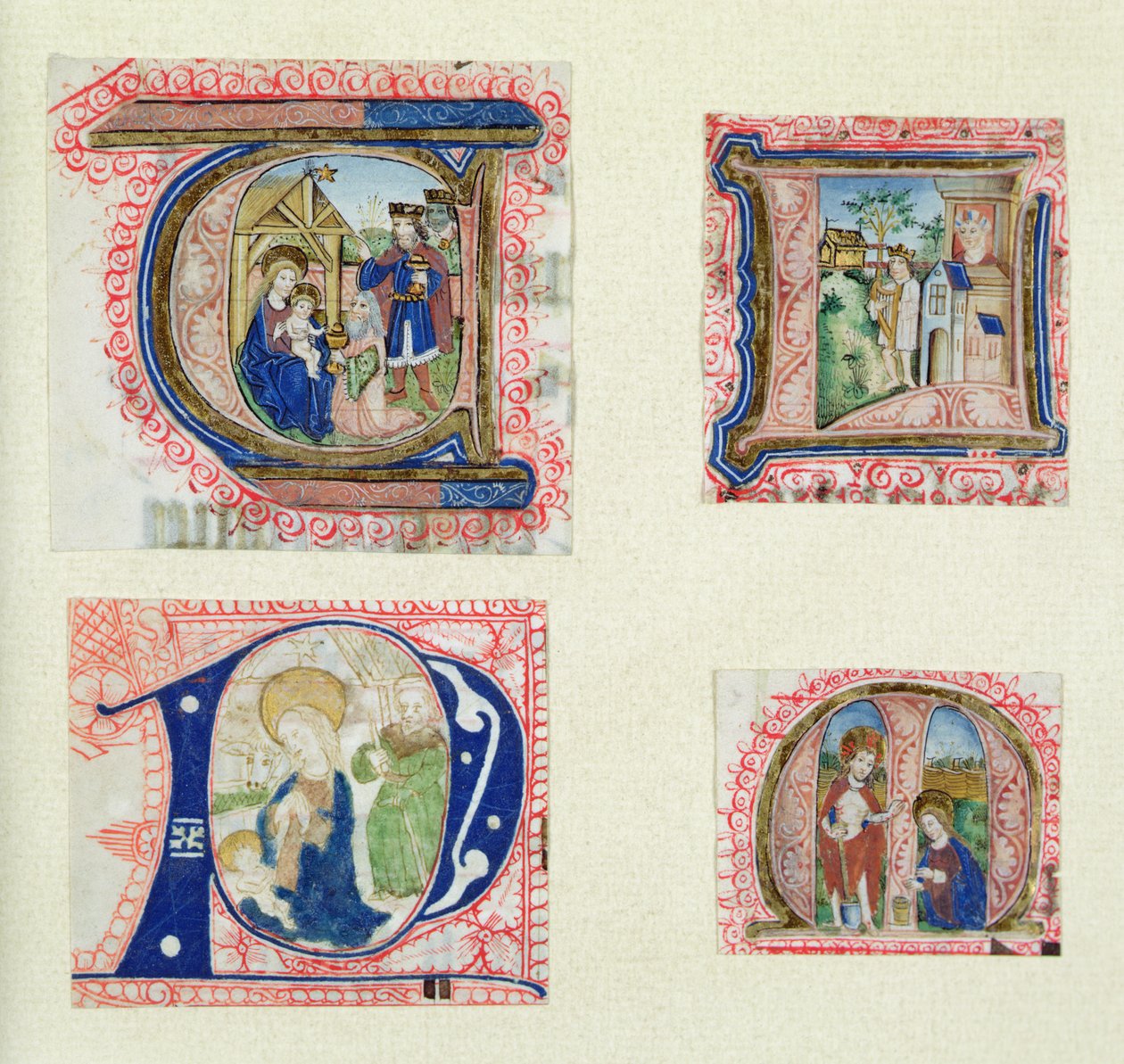 Magi, Beşik, Davut ve Bathsheba ve Bahçedeki İsa