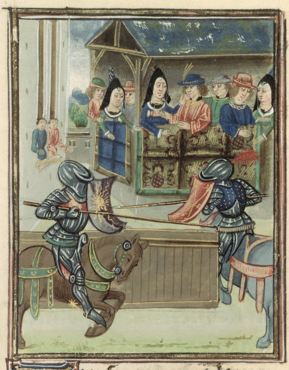 Fr.16830 f.16v Jacques de Lalain Chronicle by French School