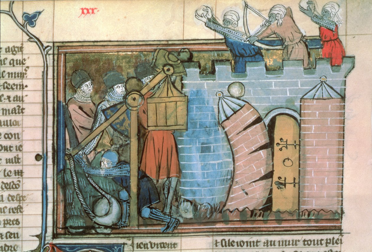 Fr 22495 fol.30 Haçlı Seferleri sırasında Le Roman de Godefroi de Bouillon