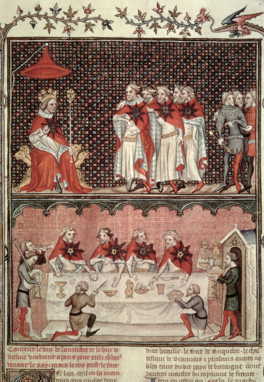 Fr 2813 fol.39 Dauphin Charles (1338-80) ve Üç Devletin Milletvekilleri, Grandes Chroniques de France