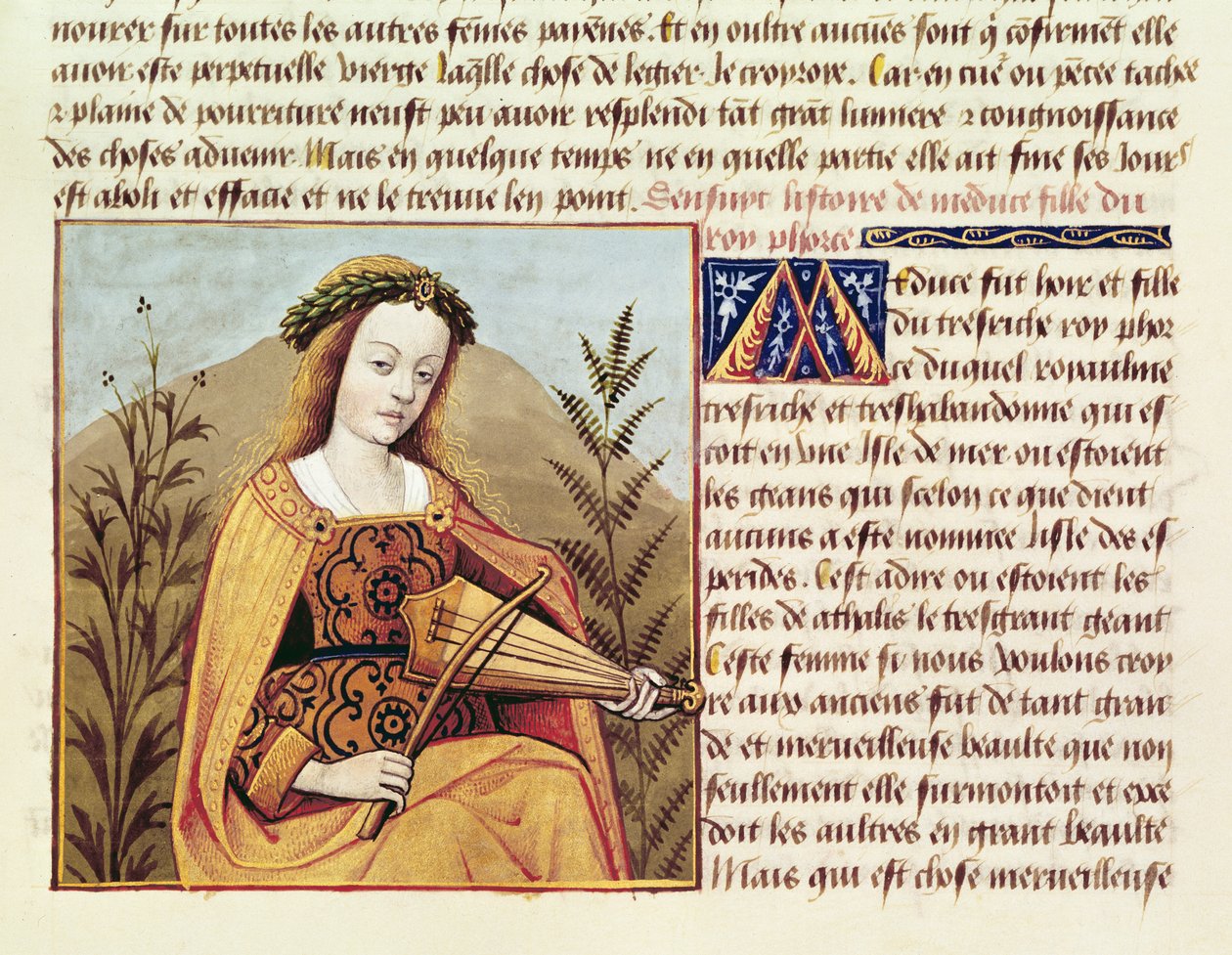Fr 599 f.19 Viol çalan kadın, `Des Cleres et Nobles Femmes