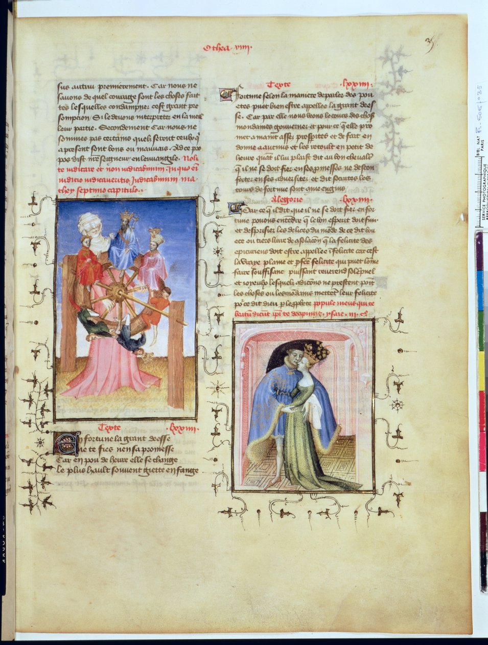 Fr 606 f.35 The Wheel of Fortune ve Treachery of Worldly Delights, LEpitre dOthea
