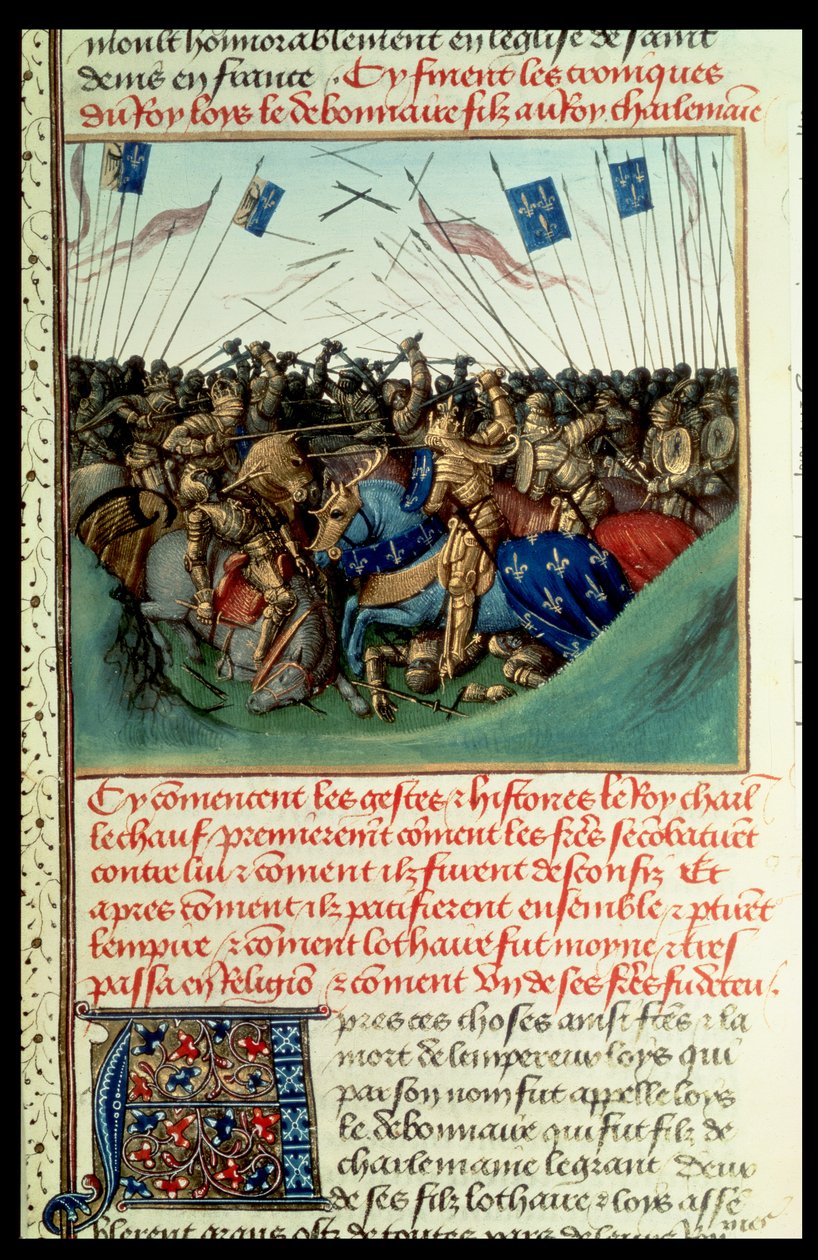 Fr 6465 f.140 Lothair I (795-855) Kardeşleri Alman Louis (c.804-76) ve Kel Charles (823-77) ile 841