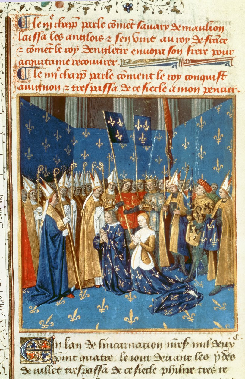 Fr 6465 f.247v Louis VIII (1187-1226) ve Blanche de Castile