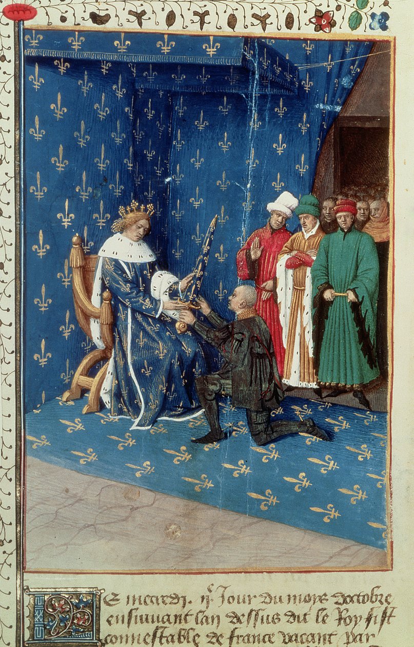 Fr 6465 f.434v Charles V (1338-80) Convert Bertrand Duguesclin