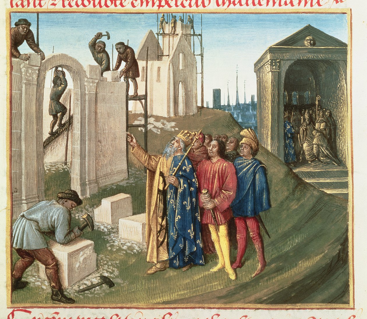 Fr 6465 f.96 Charlemagne tarafından Aix La Chapelle