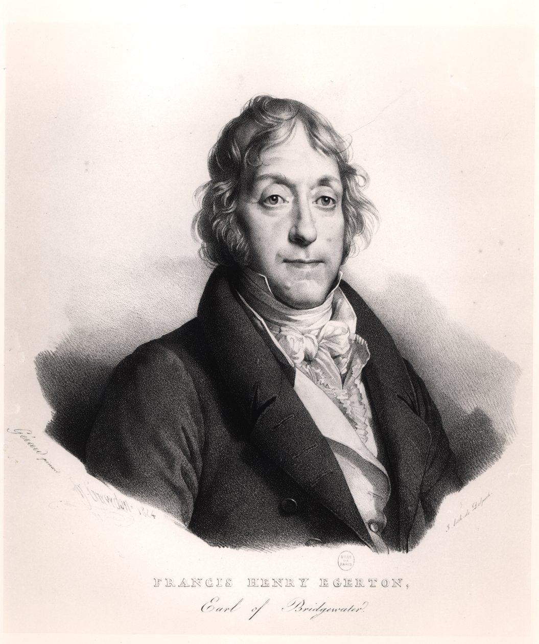 Francis Henry Egerton (1756-1829) Bridgewater Kontu, Francois Seraphin Delpech (1778-1825) 1824 tarafından oyulmuş by French School