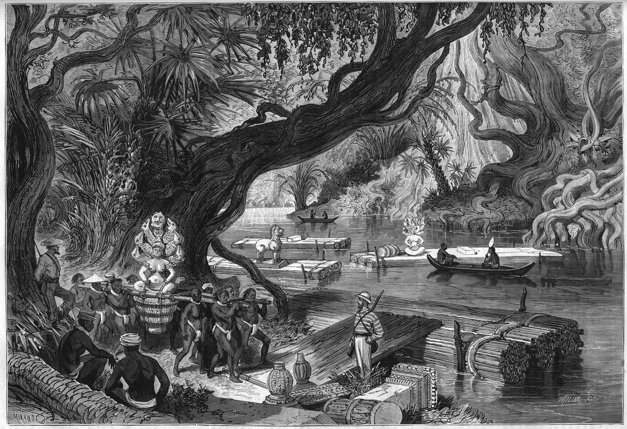 Angkor, Kamboçya kalıntılarına Fransız Delaporte misyonu by French School