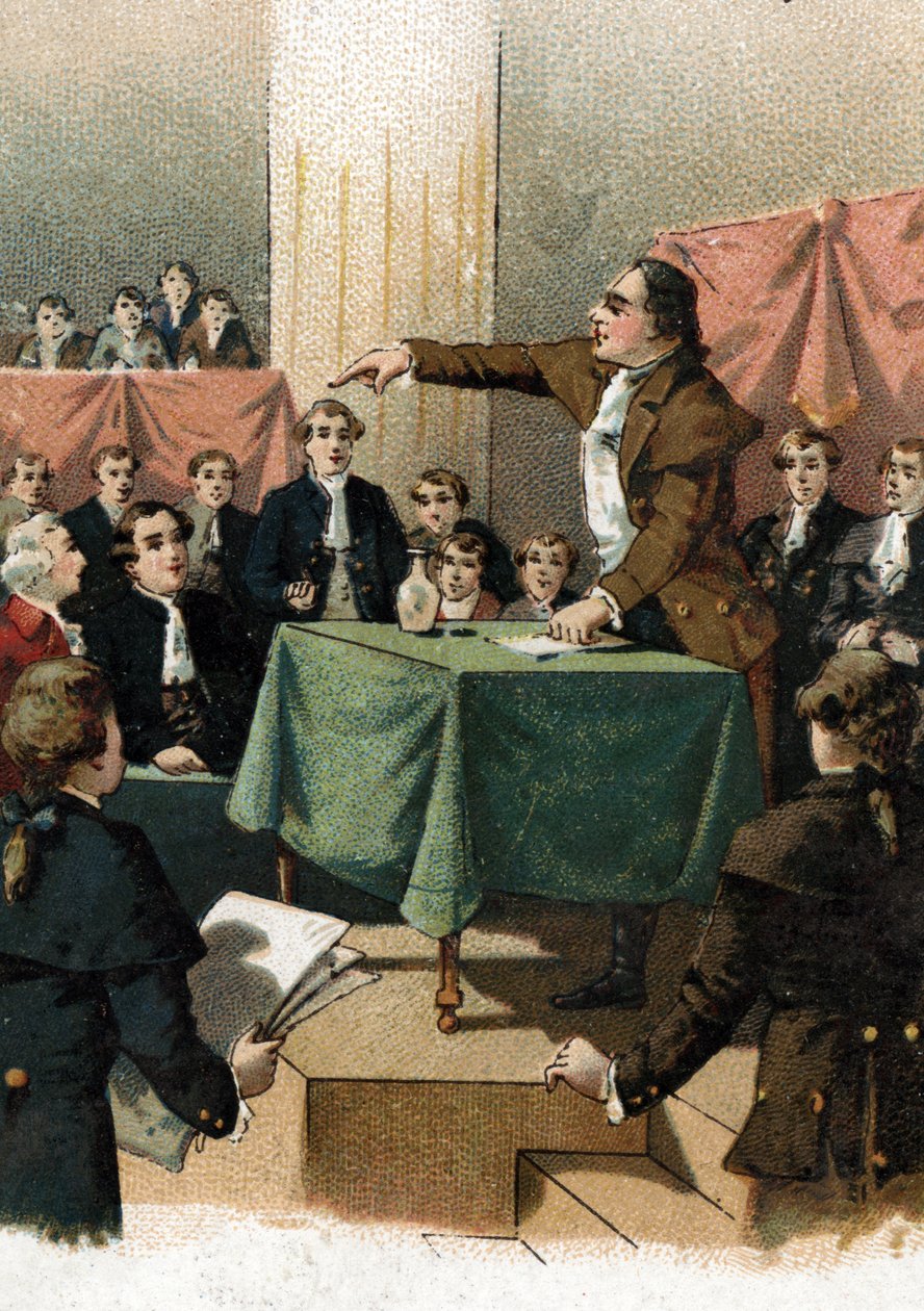 Fransız Devrimi - Georges Jacques Danton (1759-1794) "" yenmek için, cüretkarlığa ihtiyacımız var ve her zaman cüretkarlık" diye haykırıyor" Ağustos 1792 (Fransız devrimi: Georges Danton "" Cürete ihtiyacımız var, ama daha faz by French School
