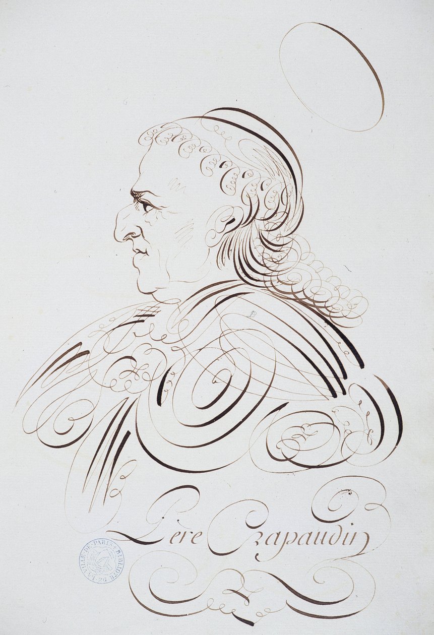 Fransız kaligrafisi: 1780 civarında Parisli Bernard tarafından Peder Crapaudin