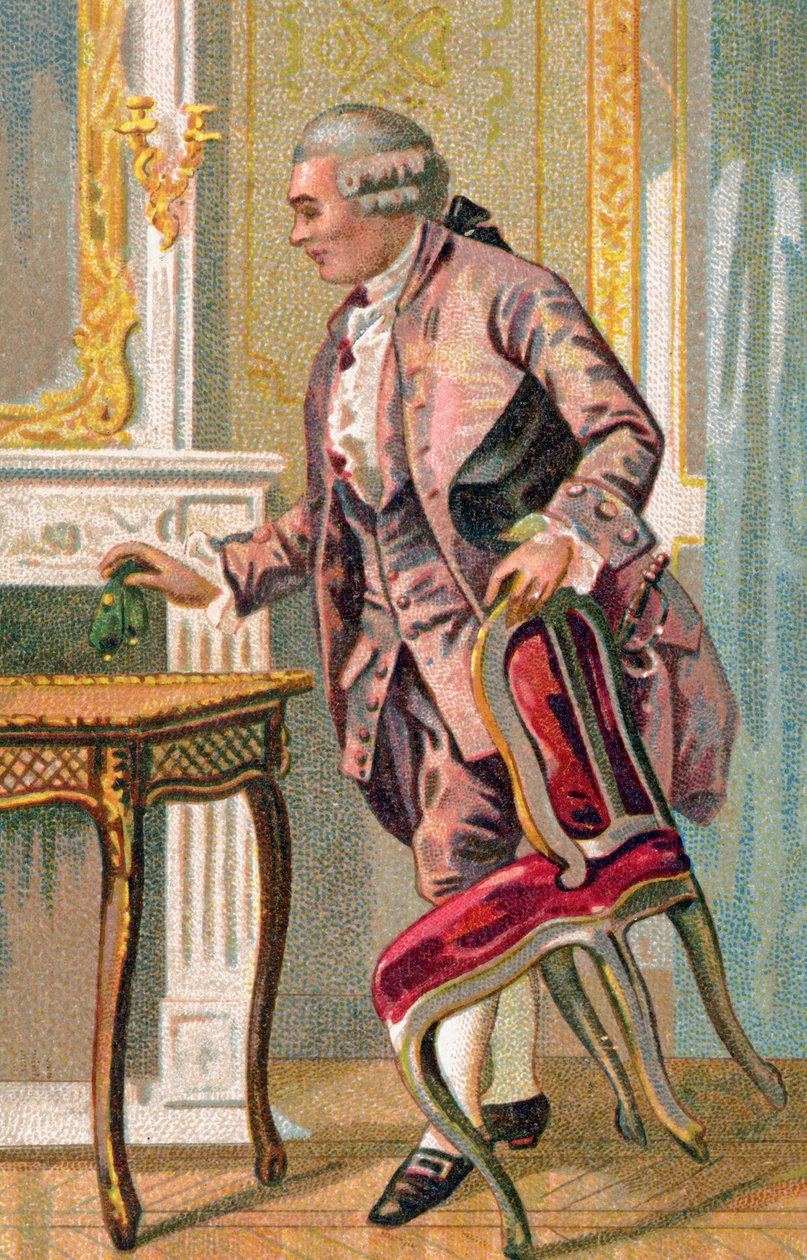 Fransız yazar Pierre Augustin Caron de Beaumarchais, 1900 dolayları (chromo) by French School