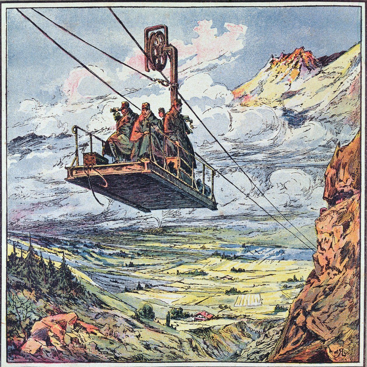 İtalyan Alplerinde füniküler, 1916 by French School