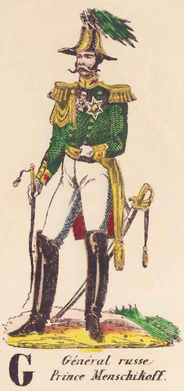 G: Rus Generali, Prens Menschikoff (1787-1869) by French School