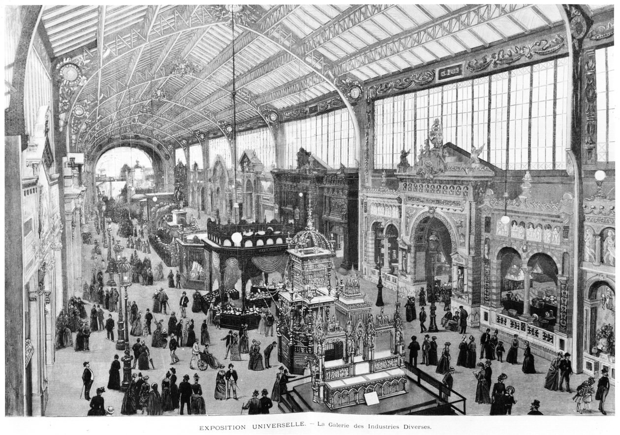 Çeşitli Endüstriler Galerisi, Evrensel Sergi, Paris, 1889 by French School