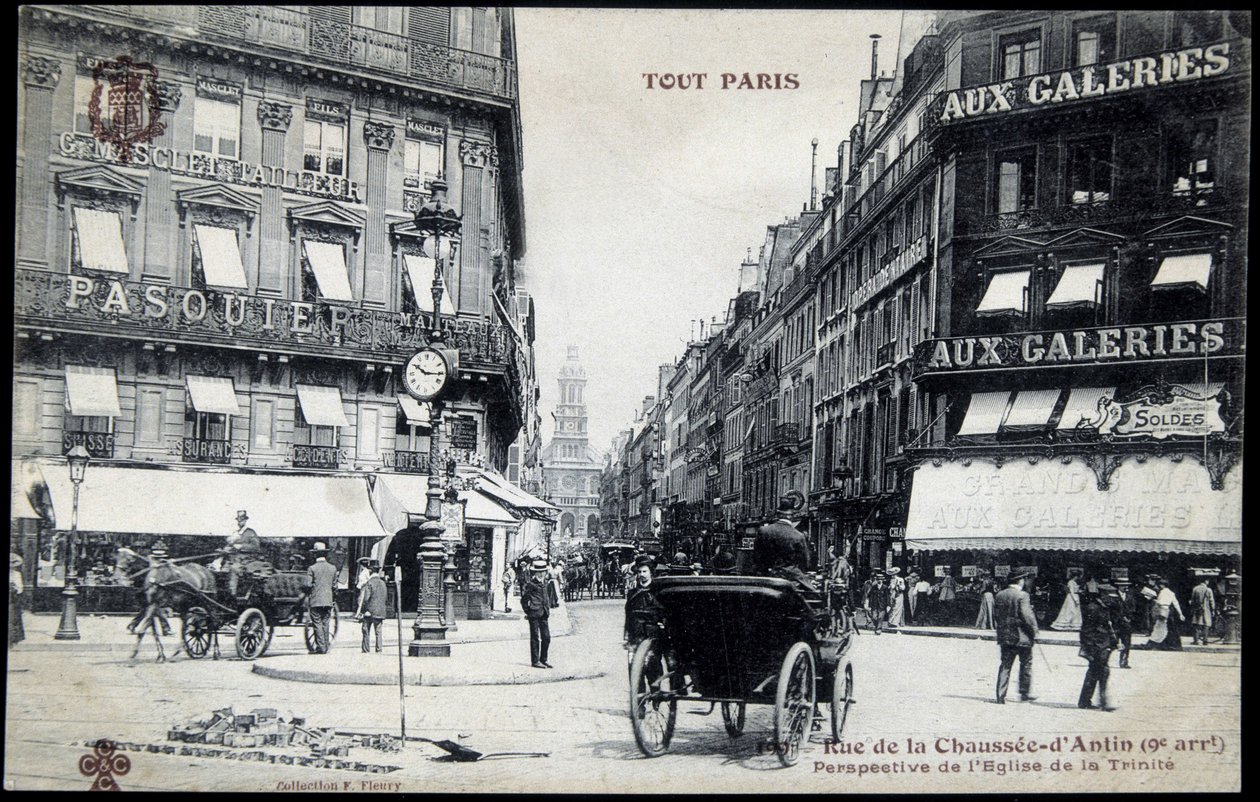 Elysee Sarayı Bahçeleri - litografi by French School