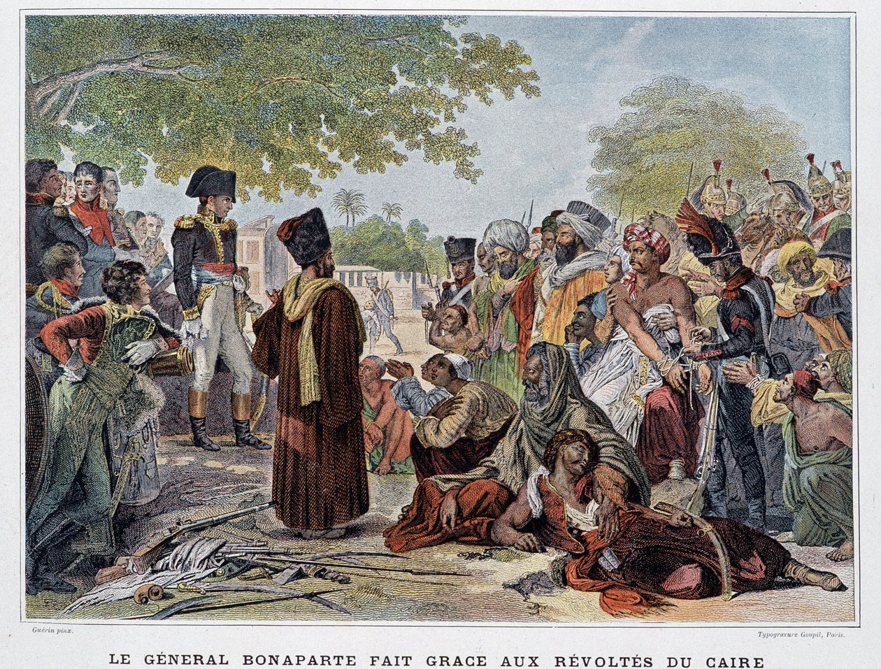 General Bonaparte, Kahire isyanları sayesinde yaptı - “Victoires et Conquêtes des Armees Francaises”, Paris, n.d. 19. yüzyıl. by French School