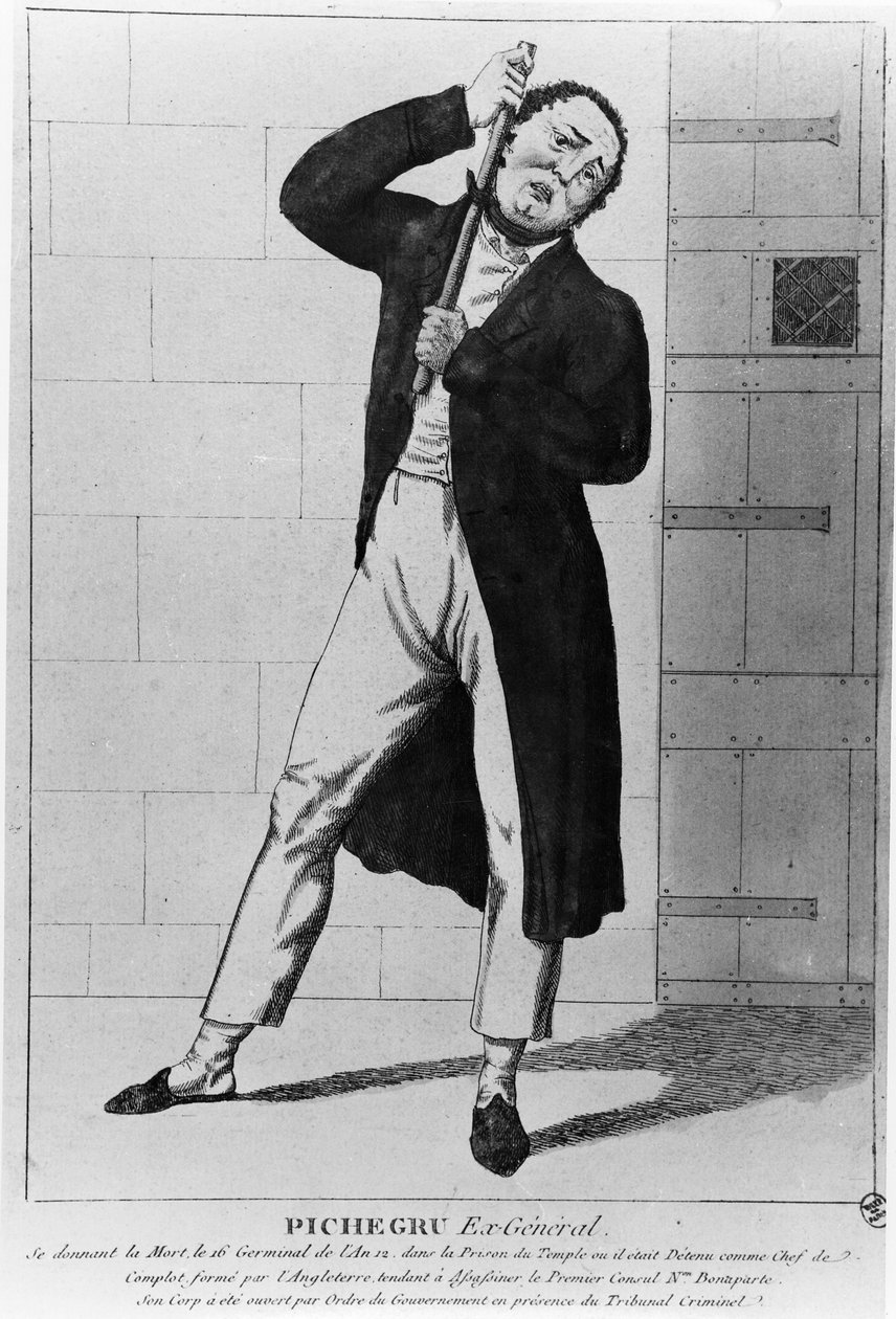 General Charles Pichegru (1761-1804) Tapınakta kendini boğarken by French School