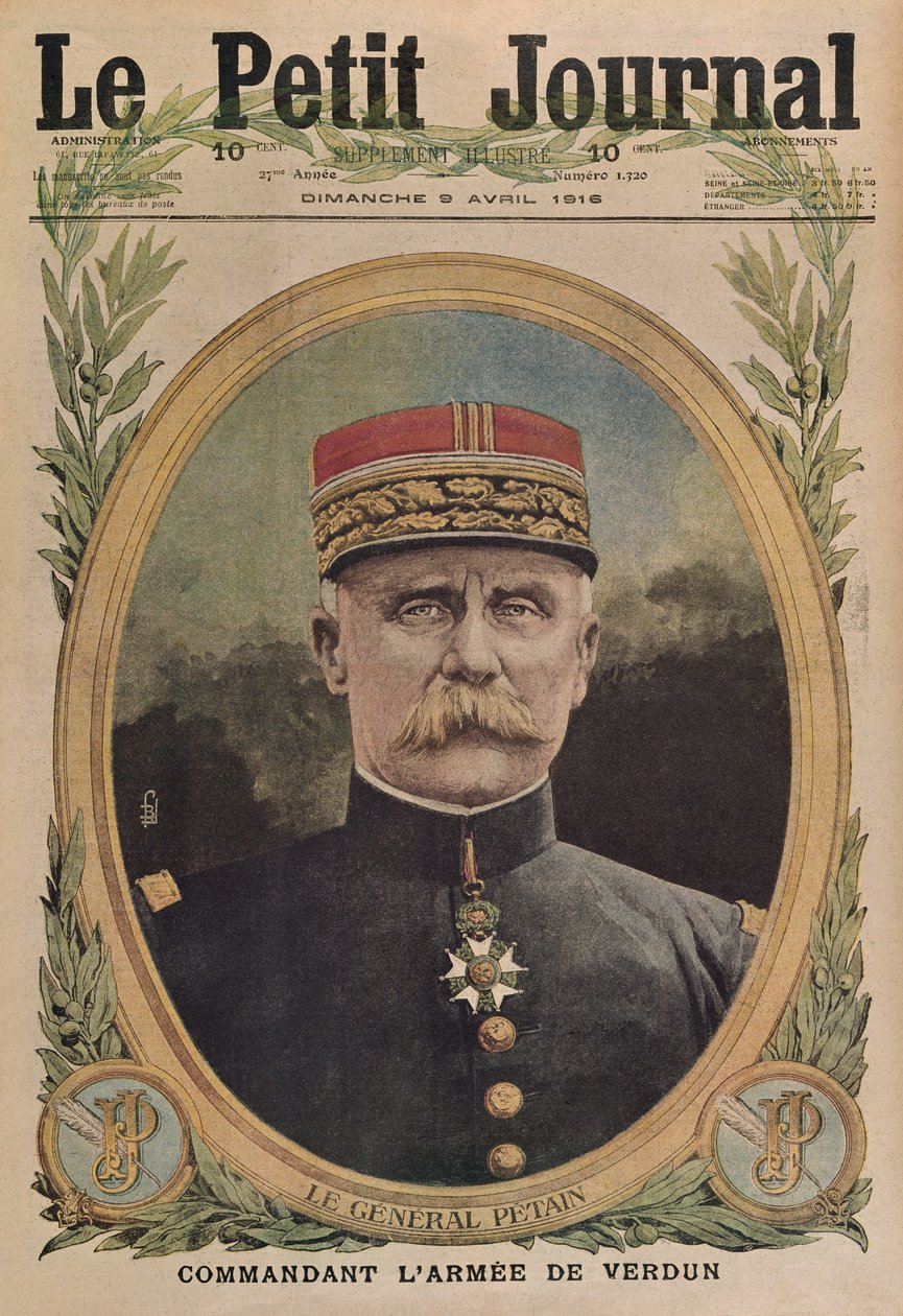 Verdun ordusuna komuta eden General Petain, Le Petit Journal