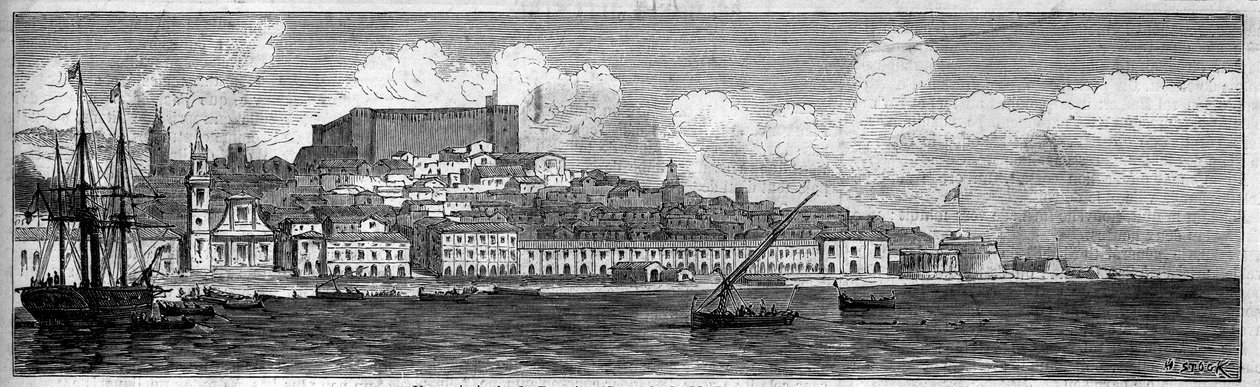 Reggio Calabria, İtalya şehrinin genel görünümü by French School
