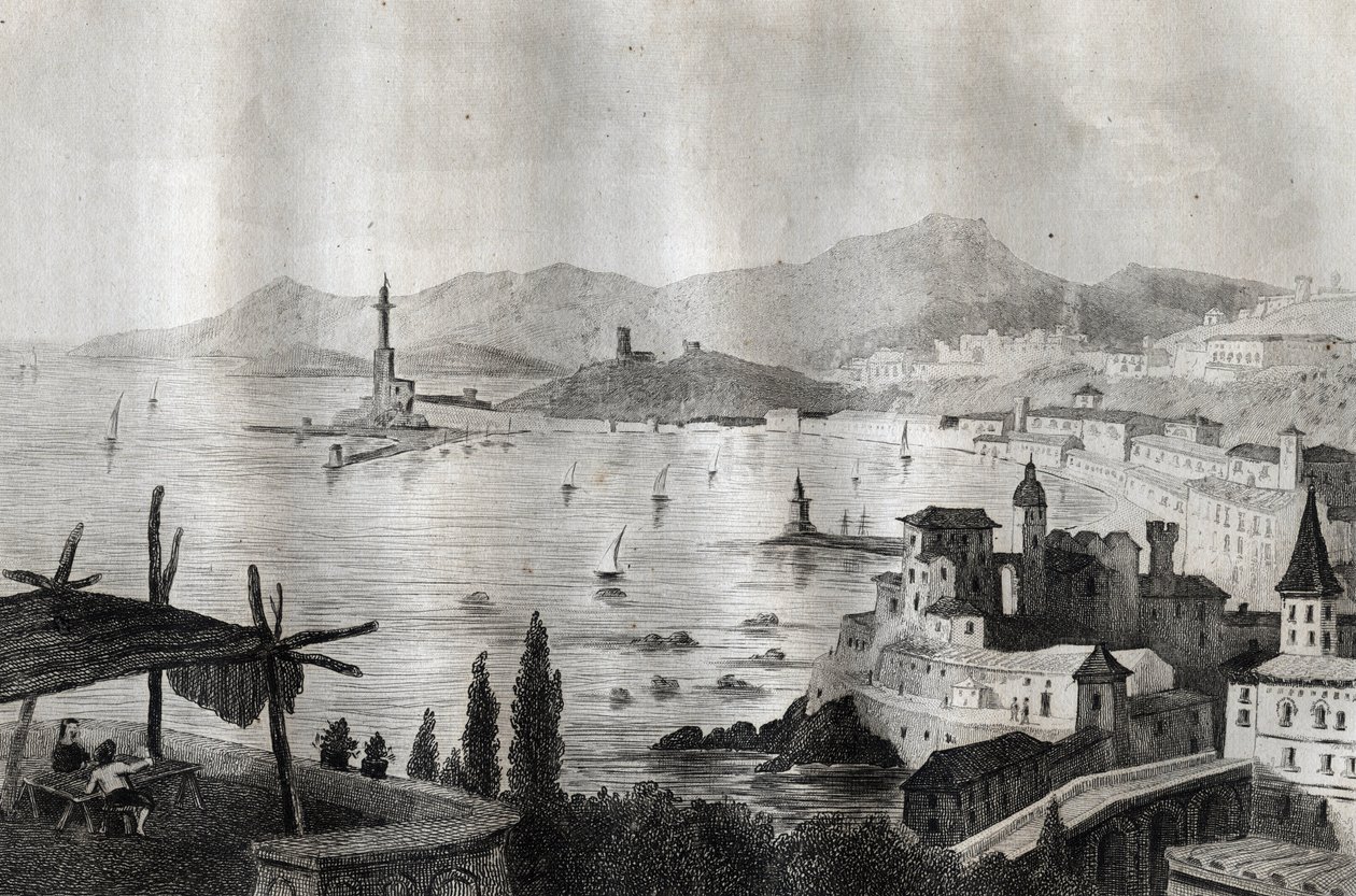 Genova - Genler - Cenova - M. de Norvins, Ch. Nodier 1834-1836. by French School
