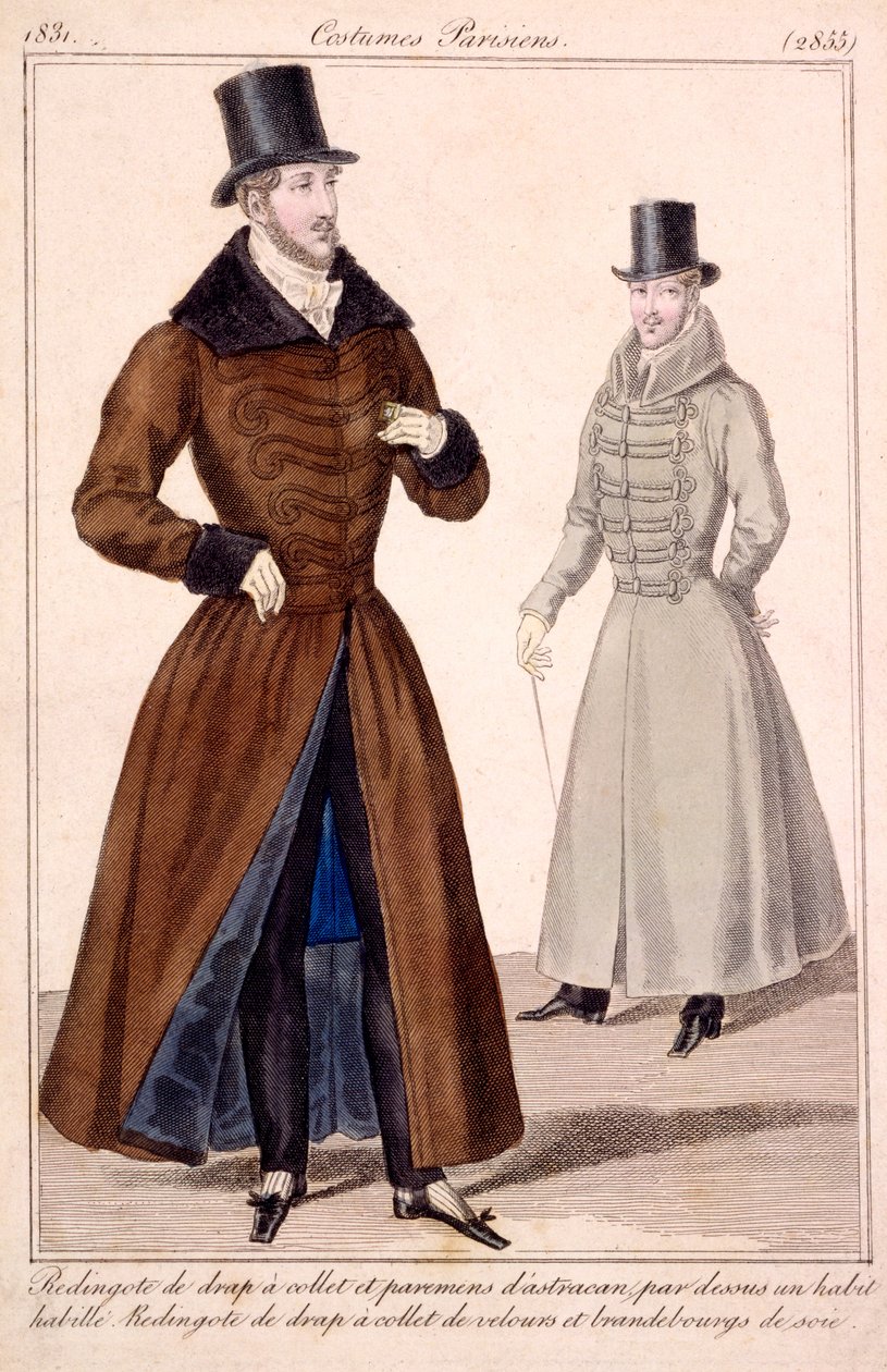 Parisiens 1779 Kostümlerinden Beyler Kışlık Montlar by French School