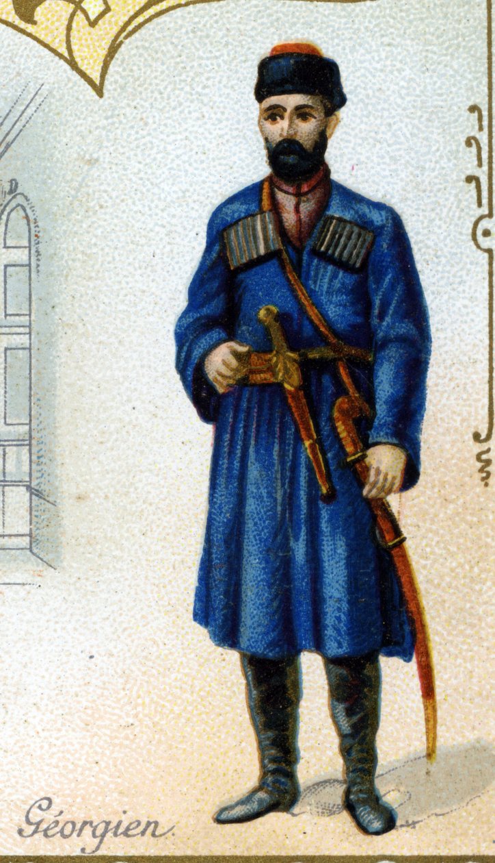 Gürcü erkek. Parisli litografi baskısı, 19. yüzyılın sonu. 1869