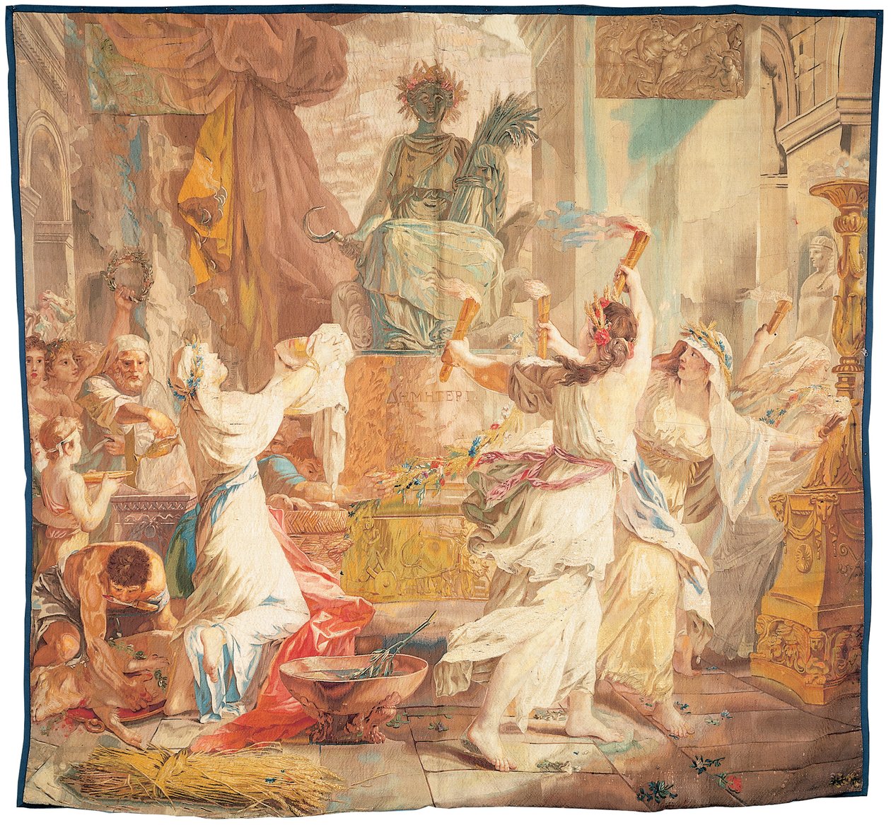 "Yaz" veya "Ceres Ziyafetleri" olarak bilinen goblen goblenleri by French School