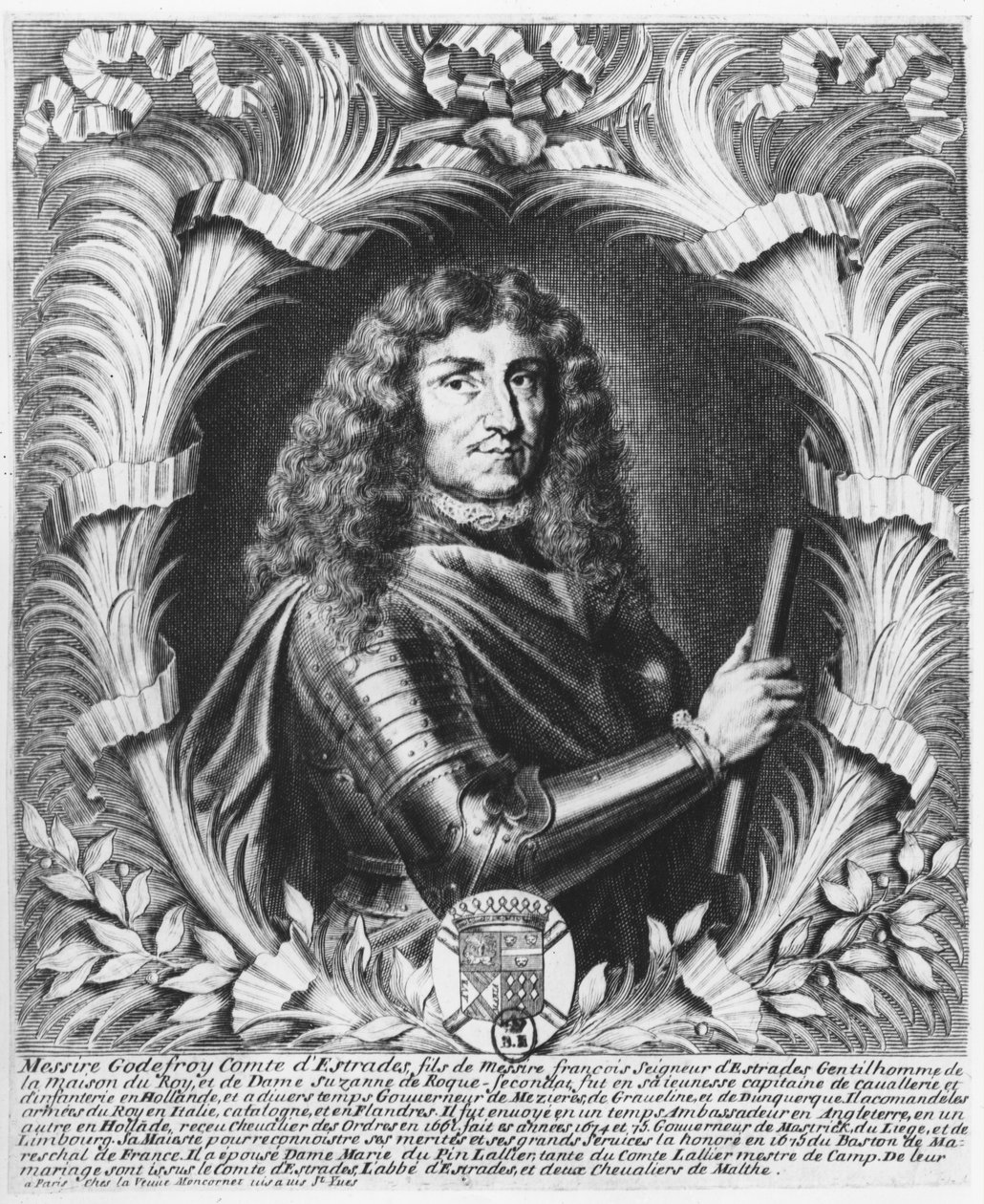 Godfrey, Estrades Kontu (gravür) by French School