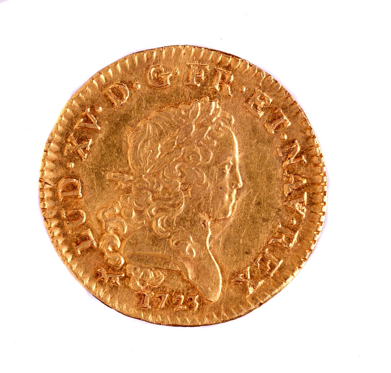 Altın Fransız Louis, kral Louis XV (1715-1774) 1723 Diam saltanatı. 2,3 cm Napoli, müze arkeolog by French School