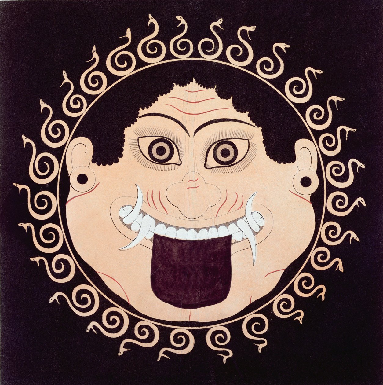 Gorgons Head, orijinal bir antik Yunan vazosunun kopyası, 19. yüzyılın başlarında by French School