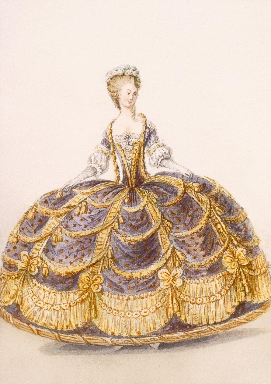 Mahkemede sunuma uygun elbise, Galeries des Modes et Costumes Francais