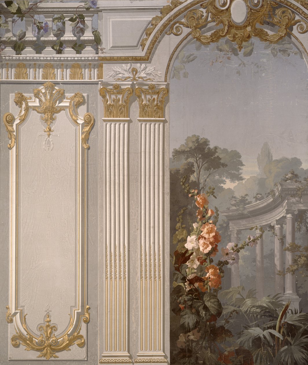 Grande Galerie de Louis XIV, Victor Dumont tarafından duvar kağıdı tasarımı, Delicourt Hook freres succ., Paris, 1876 tarafından üretilmiştir, by French School