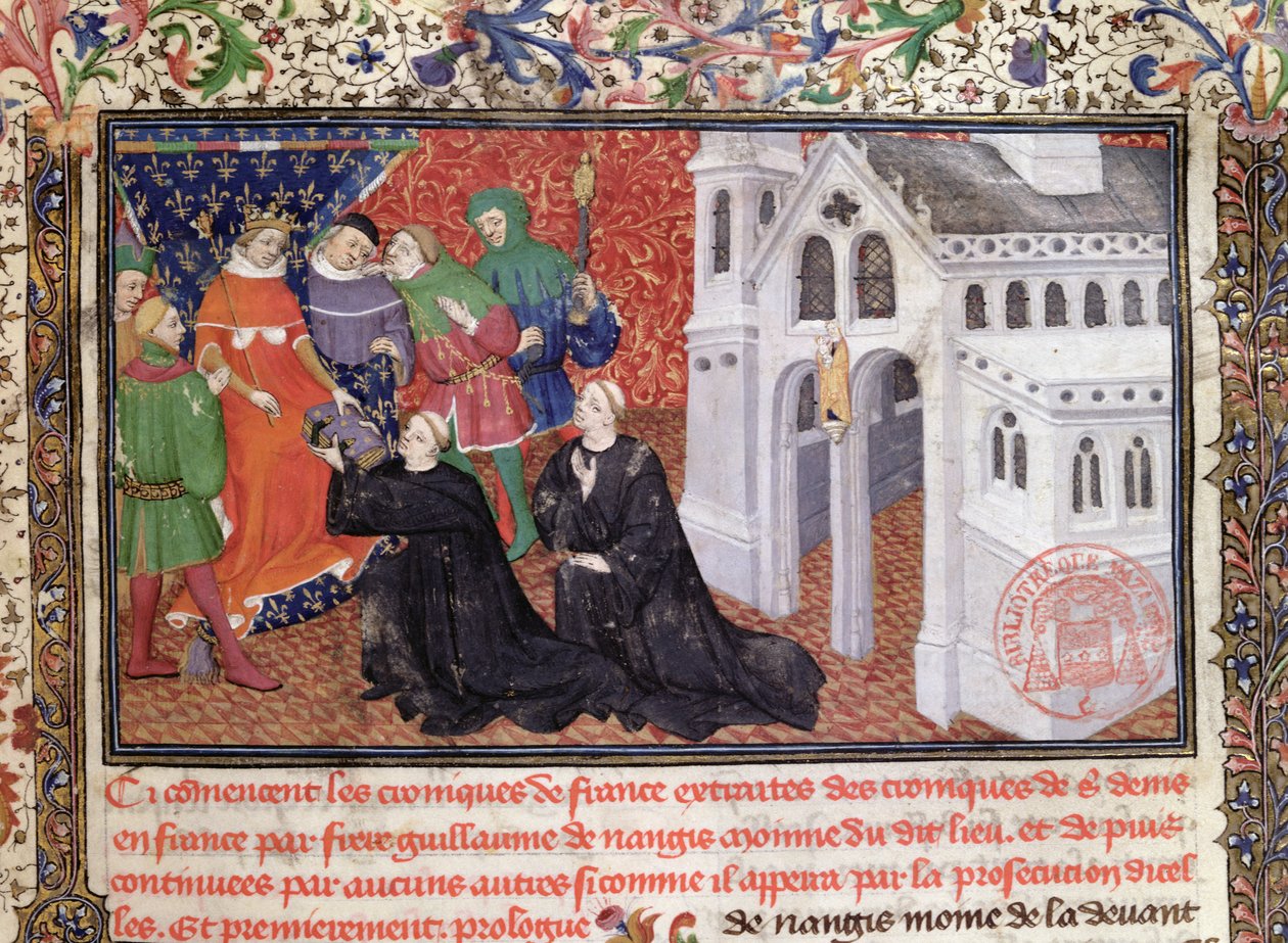 Guillaume de Nangis (d.130033) kitabını 1285-1314 yılları arasında Fransa kralı olan IV. Philippe (1268-1314) le Bel