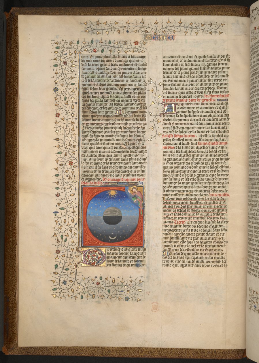 Guyart des Moulins, İncil tarihçisi (İncil hystoriaulx), c.1415 (el yazması) by French School