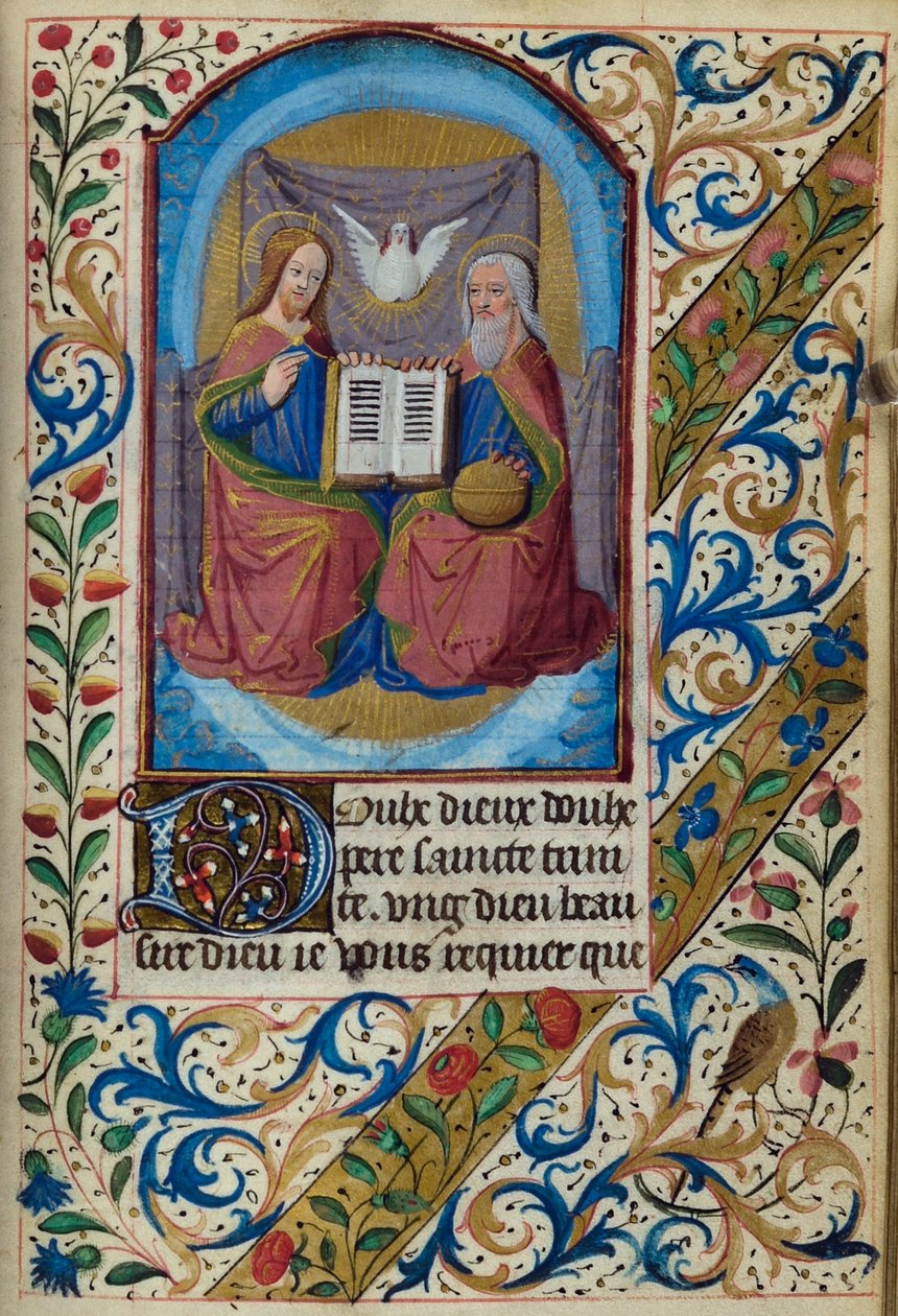 H/L-3-3 fol. 153r Holy Trinity, Saatler Kitabı
