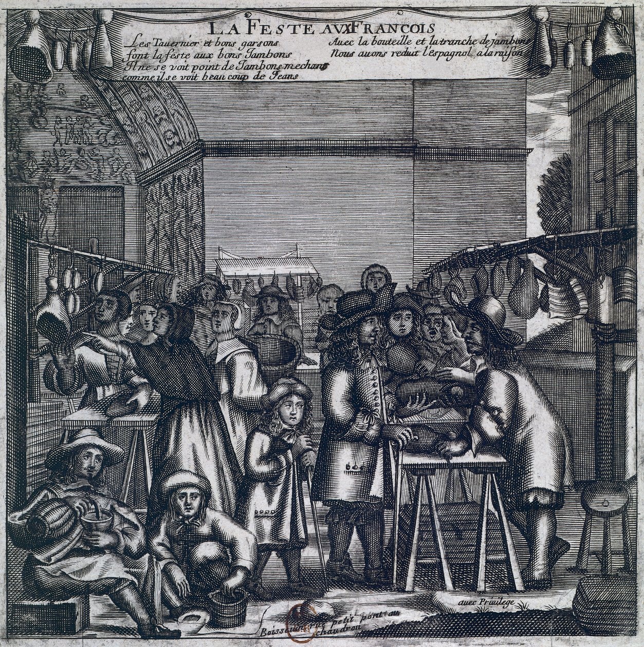 Jambon fuarı, Fransız baskısı by French School