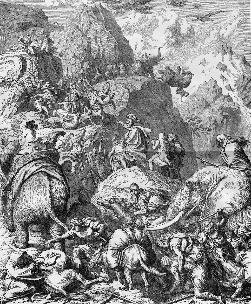 Hannibal fillerle Alpleri geçerek İtalya