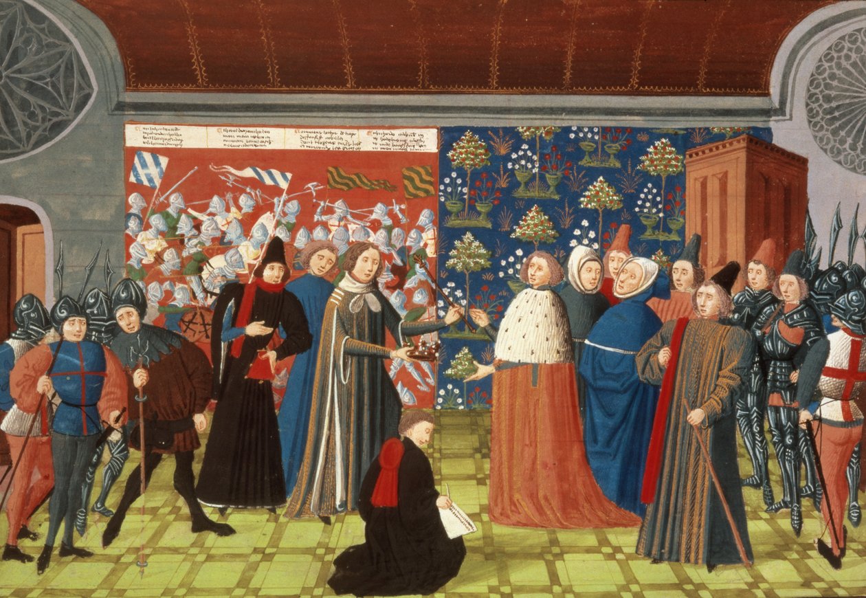 Harl.4380 f.184v Richard II, Froissart
