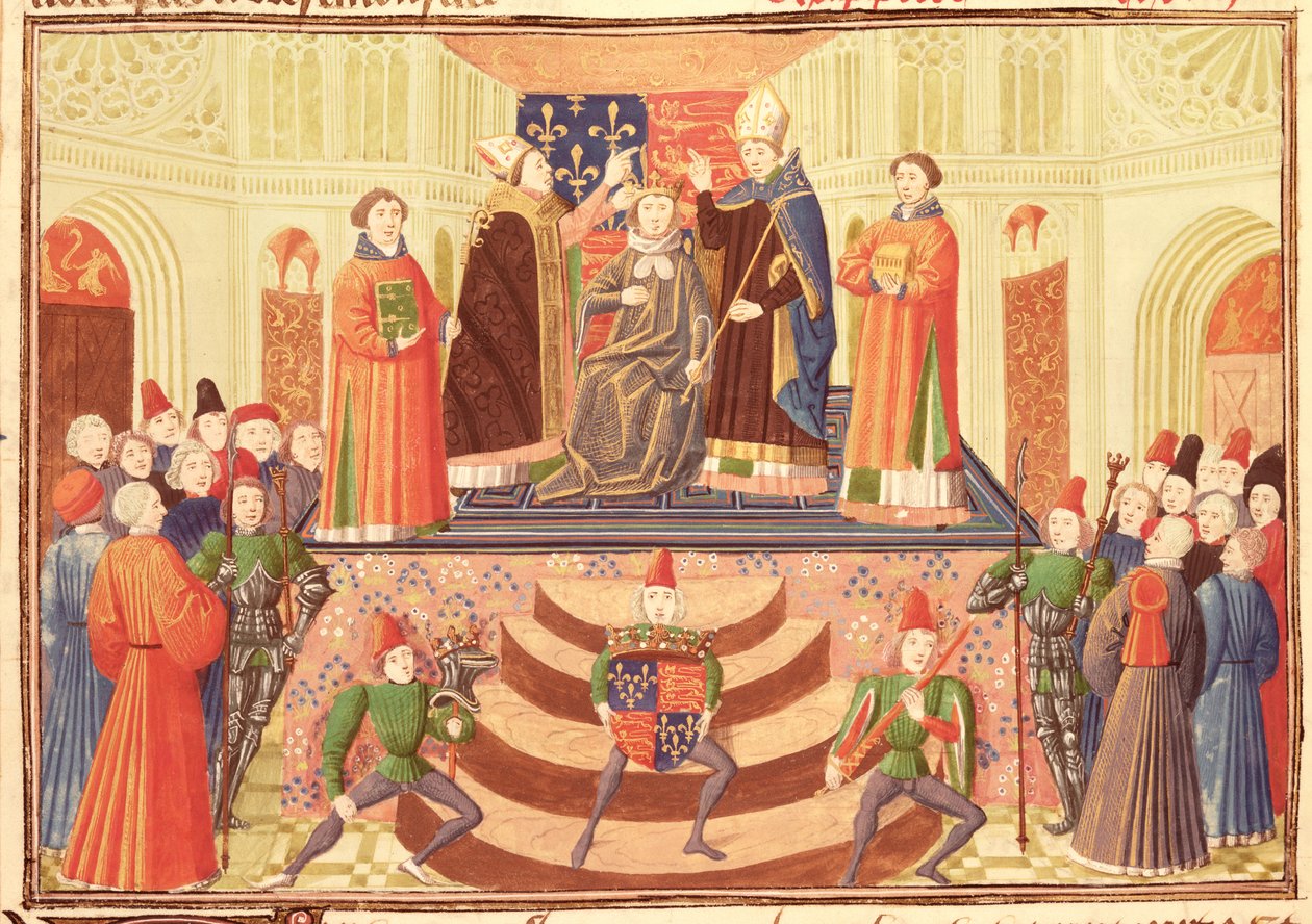 Harl 4380 f.186v The Coronation of Henry IV (1367-1413) Froissart