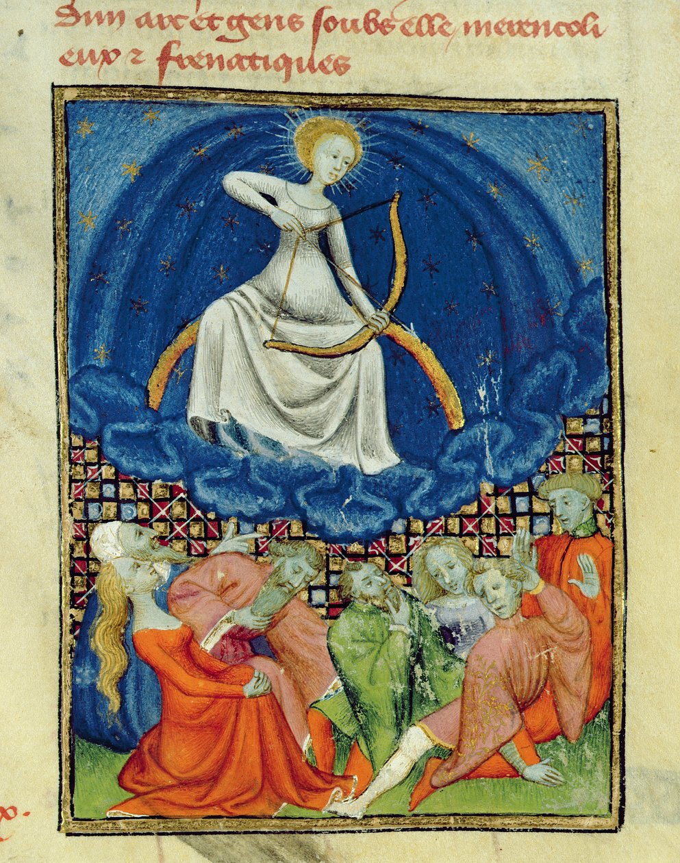 Harl 4431 f.101 Diana ve takipçileri, deliler (Ay