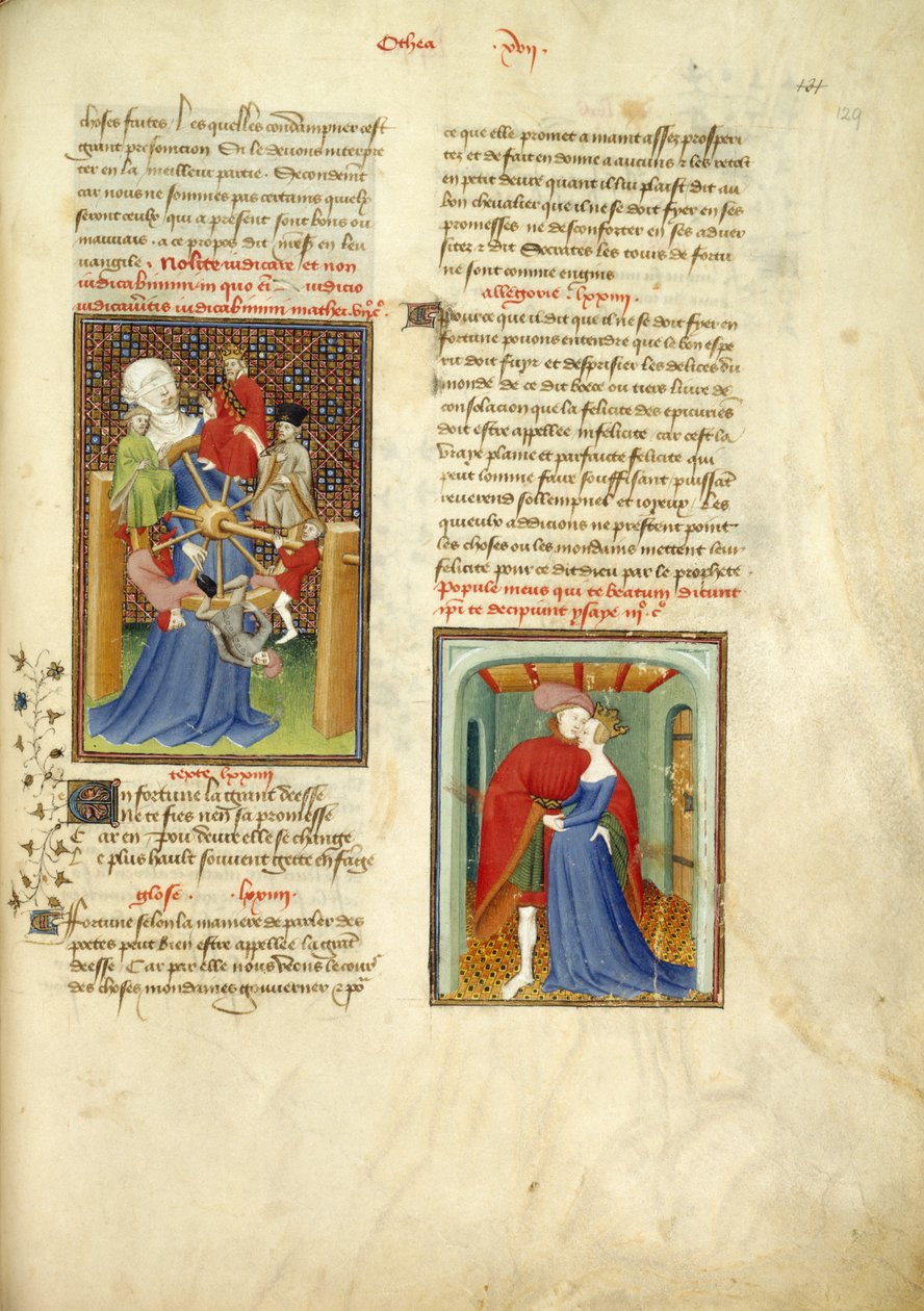 Harley 4431, f.129 Çarkıfelek; ve Paris